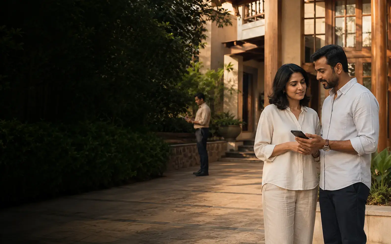 An NRI family confidently managing their home in India with local support